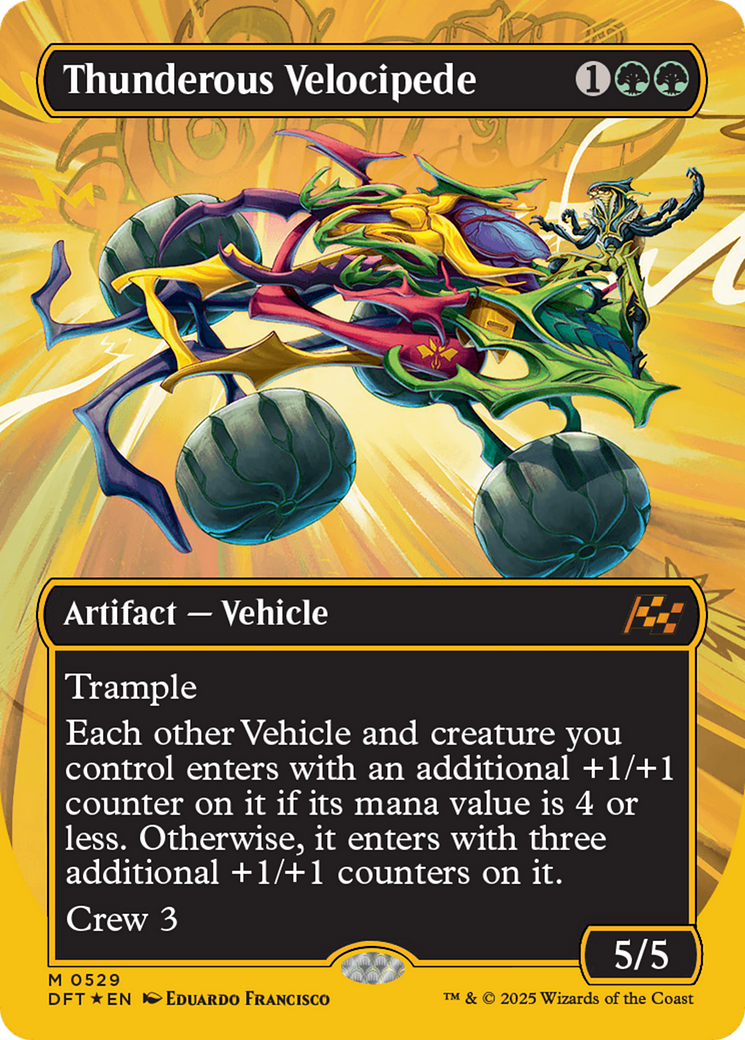 Thunderous Velocipede (Borderless) (First-Place Foil) [Aetherdrift] | Gear Gaming Fayetteville