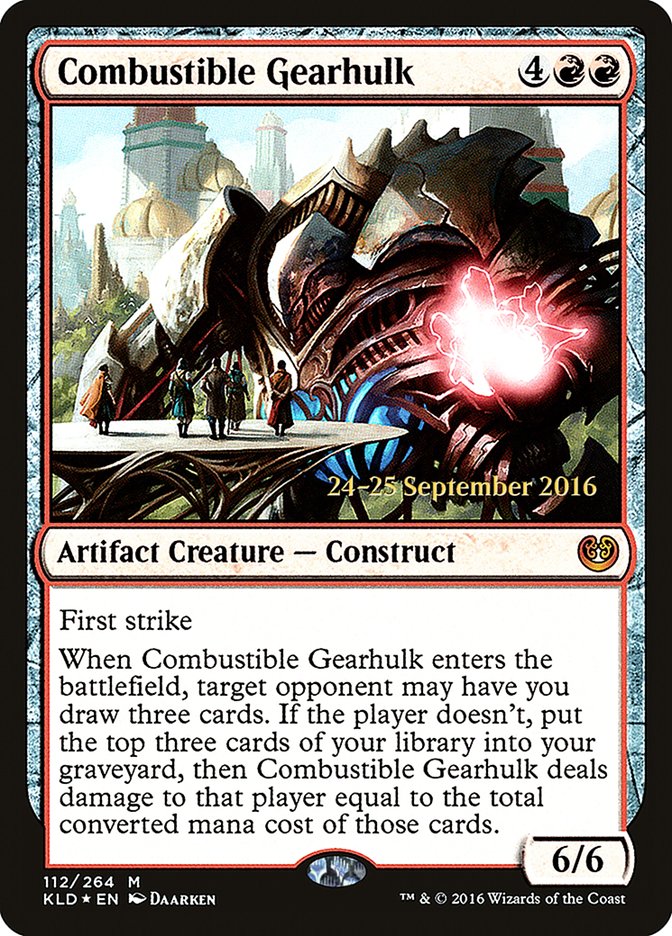 Combustible Gearhulk [Kaladesh Prerelease Promos] | Gear Gaming Fayetteville