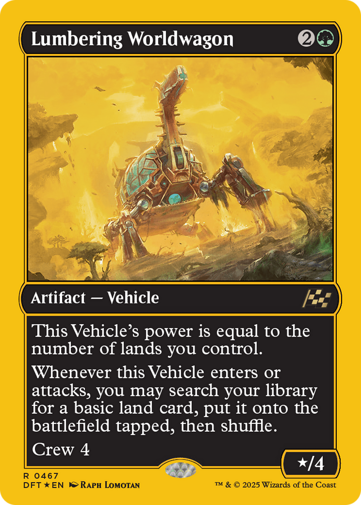 Lumbering Worldwagon (First-Place Foil) [Aetherdrift] | Gear Gaming Fayetteville