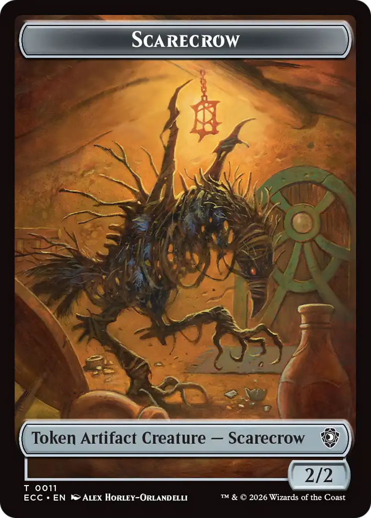 Saproling // Scarecrow Double-Sided Token [Lorwyn Eclipsed Tokens] | Gear Gaming Fayetteville