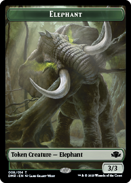 Elephant // Squirrel Double-Sided Token [Dominaria Remastered Tokens] | Gear Gaming Fayetteville