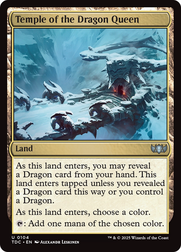 Temple of the Dragon Queen [Tarkir: Dragonstorm Commander] | Gear Gaming Fayetteville