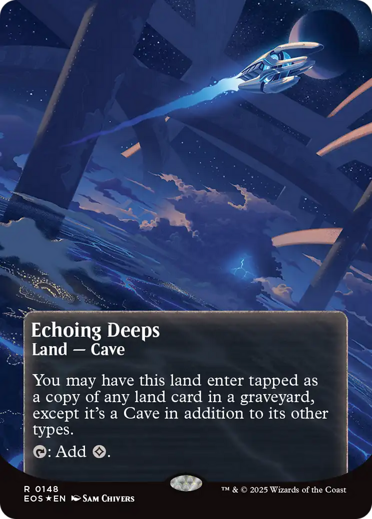 Echoing Deeps (0148) (Borderless) (Galaxy Foil) [Edge of Eternities: Stellar Sights] | Gear Gaming Fayetteville