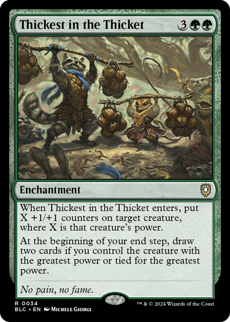 Thickest in the Thicket [Bloomburrow Commander] | Gear Gaming Fayetteville