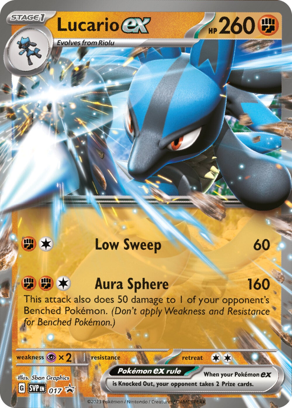 Lucario ex (017) [Scarlet & Violet: Black Star Promos] | Gear Gaming Fayetteville