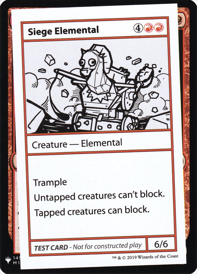 Siege Elemental [Mystery Booster Playtest Cards] | Gear Gaming Fayetteville