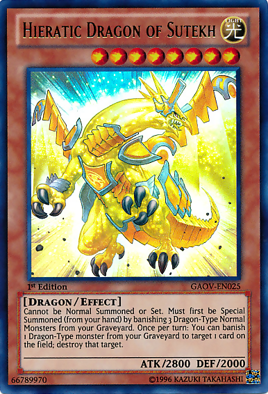 Hieratic Dragon of Sutekh [GAOV-EN025] Ultra Rare | Gear Gaming Fayetteville