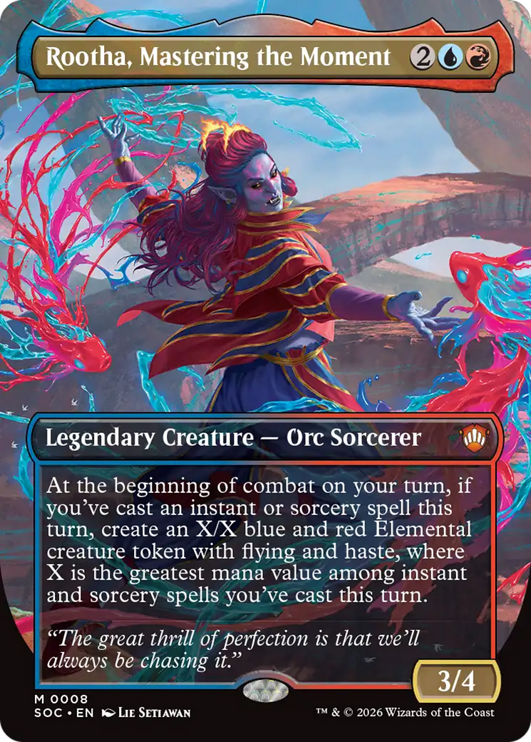 Rootha, Mastering the Moment (Borderless) [Secrets of Strixhaven Commander] | Gear Gaming Fayetteville