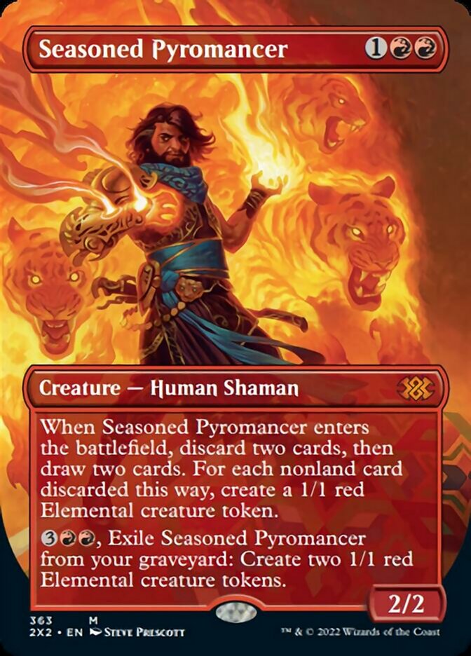 Seasoned Pyromancer (Borderless Alternate Art) [Double Masters 2022] | Gear Gaming Fayetteville