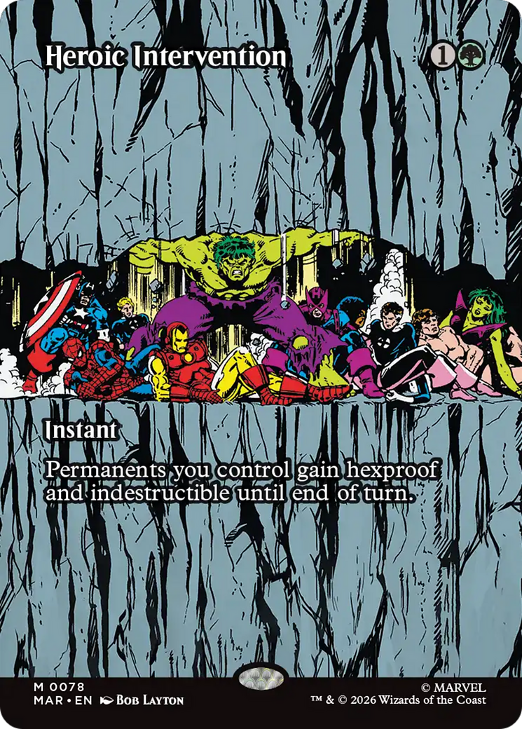 Heroic Intervention (0078) (Borderless) [Marvel Universe: Eternal-Legal] | Gear Gaming Fayetteville