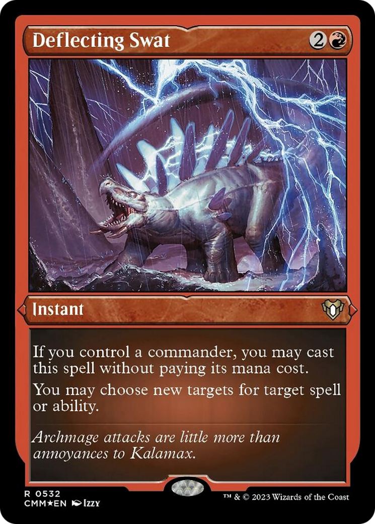 Deflecting Swat (Foil Etched) [Commander Masters] | Gear Gaming Fayetteville