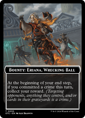 Bounty: Eriana, Wrecking Ball // Bounty Rules Double-Sided Token [Outlaws of Thunder Junction Commander Tokens] | Gear Gaming Fayetteville