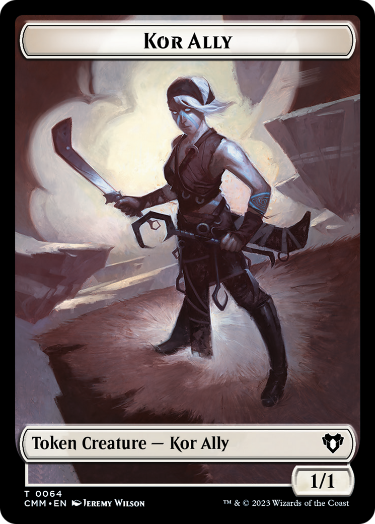 Dragon // Kor Ally Double-Sided Token [Commander Masters Tokens] | Gear Gaming Fayetteville