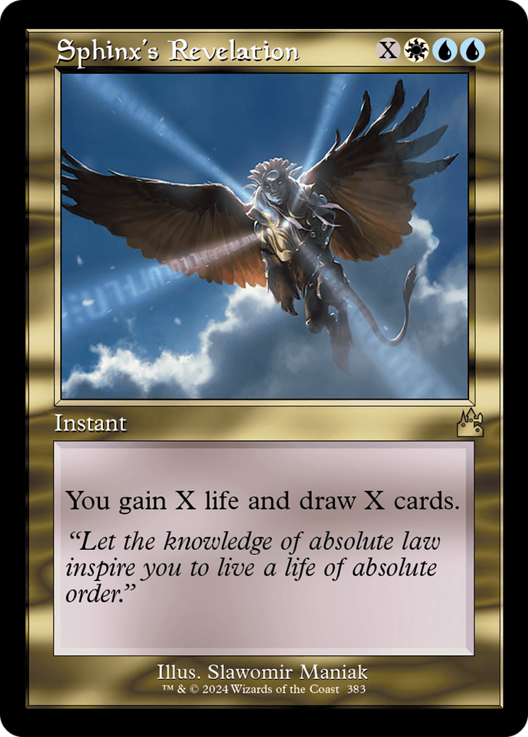 Sphinx's Revelation (Retro Frame) [Ravnica Remastered] | Gear Gaming Fayetteville