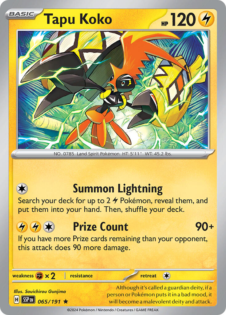 Tapu Koko (065/191) (Theme Deck Exclusive) [Scarlet & Violet: Surging Sparks] | Gear Gaming Fayetteville
