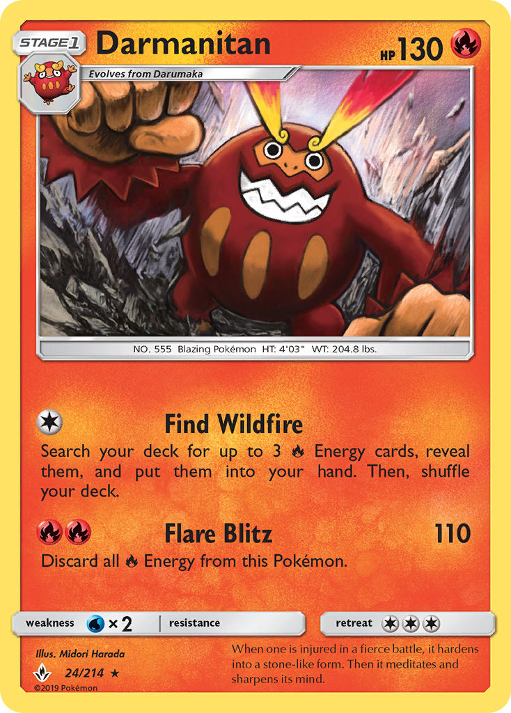 Darmanitan (24/214) [Sun & Moon: Unbroken Bonds] | Gear Gaming Fayetteville