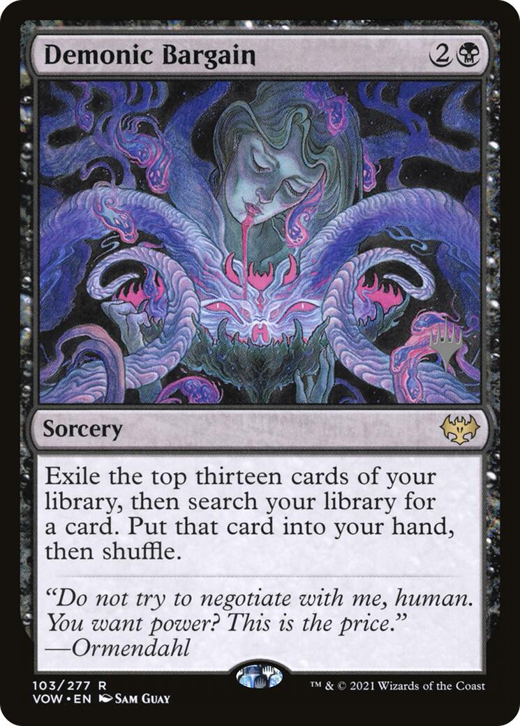 Demonic Bargain (Promo Pack) [Innistrad: Crimson Vow Promos] | Gear Gaming Fayetteville