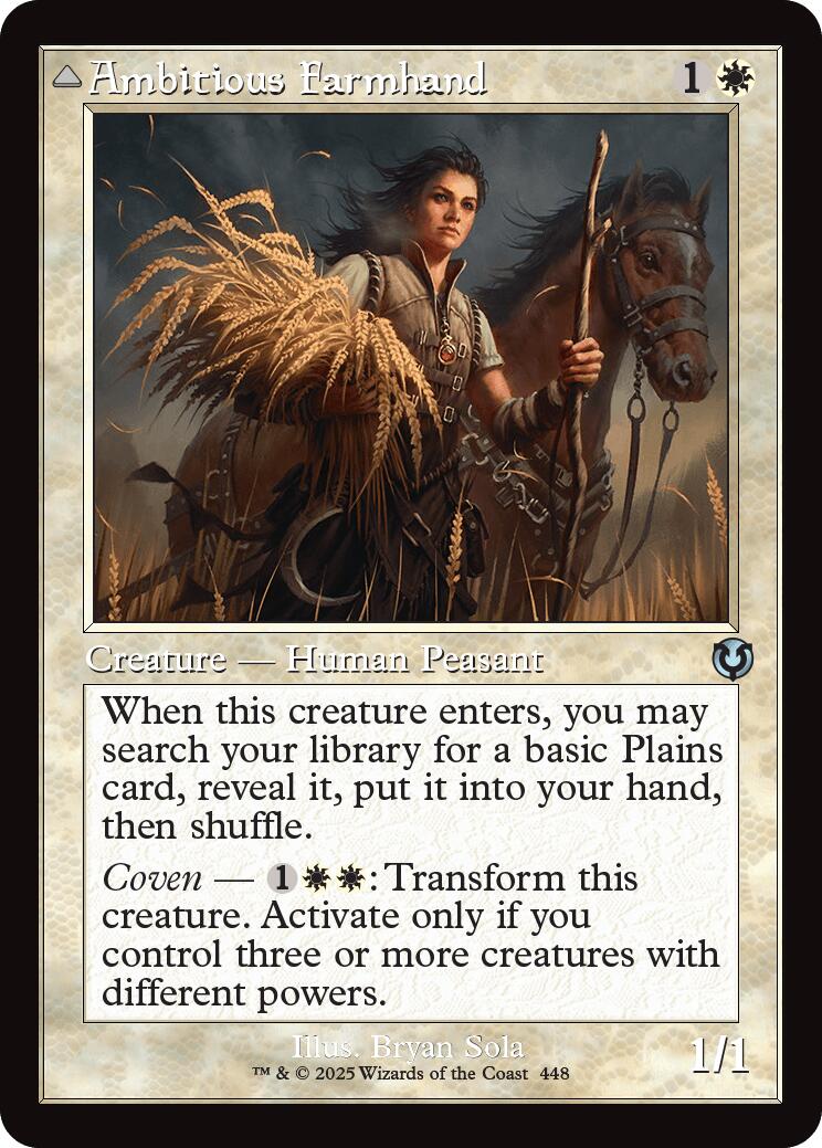 Ambitious Farmhand // Seasoned Cathar (Retro Frame) [Innistrad Remastered] | Gear Gaming Fayetteville