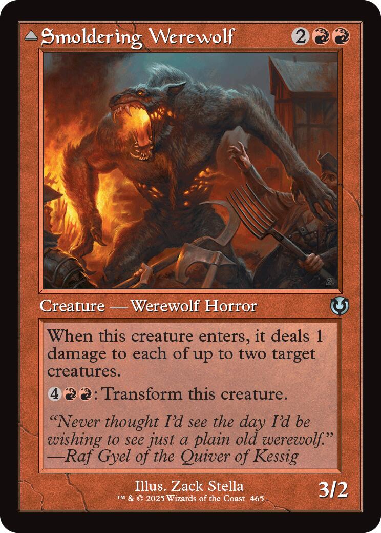 Smoldering Werewolf // Erupting Dreadwolf (Retro Frame) [Innistrad Remastered] | Gear Gaming Fayetteville