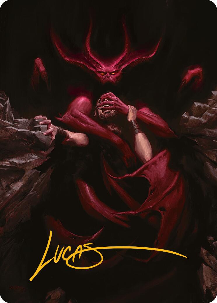 Infernal Grasp Art Card (Gold-Stamped Signature) [Innistrad Remastered Art Series] | Gear Gaming Fayetteville
