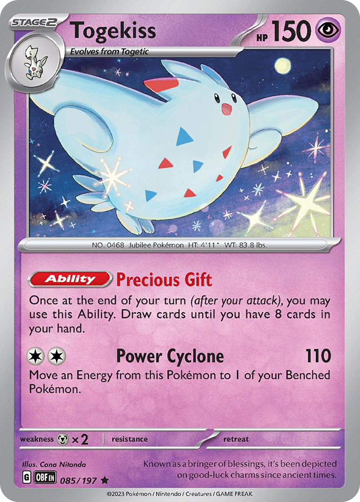 Togekiss (085/197) [Scarlet & Violet: Obsidian Flames] | Gear Gaming Fayetteville