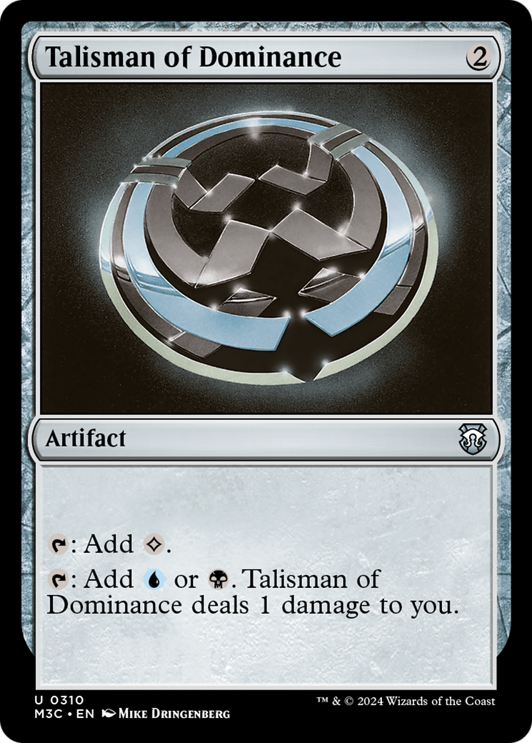 Talisman of Dominance (Ripple Foil) [Modern Horizons 3 Commander] | Gear Gaming Fayetteville