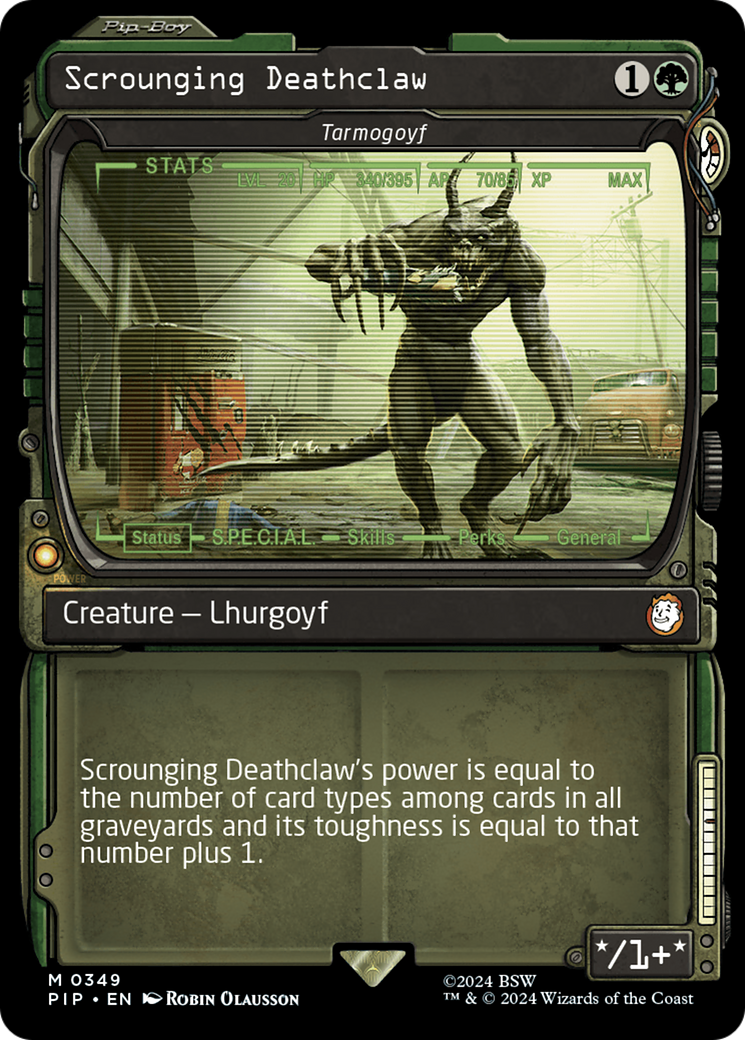 Scrounging Deathclaw - Tarmogoyf (Showcase) [Fallout] | Gear Gaming Fayetteville