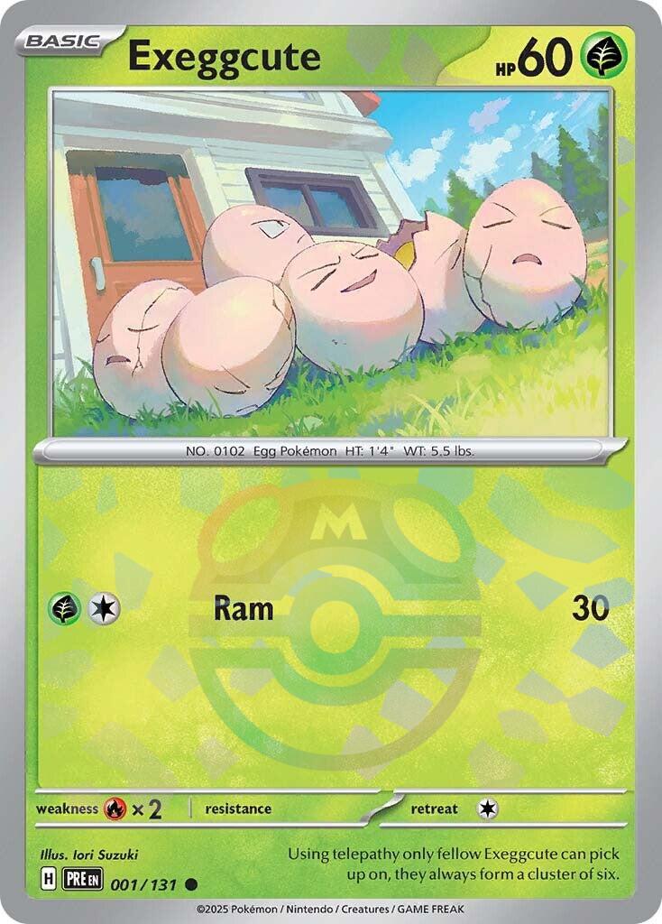 Exeggcute (001/131) (Master Ball Pattern) [Scarlet & Violet: Prismatic Evolutions] | Gear Gaming Fayetteville