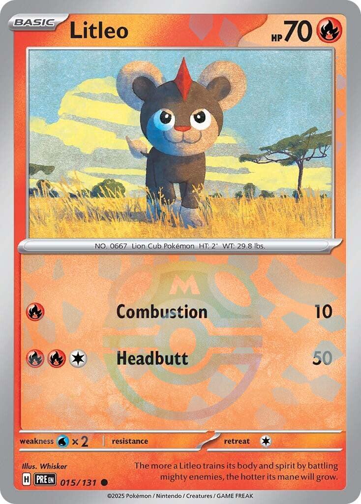 Litleo (015/131) (Master Ball Pattern) [Scarlet & Violet: Prismatic Evolutions] | Gear Gaming Fayetteville