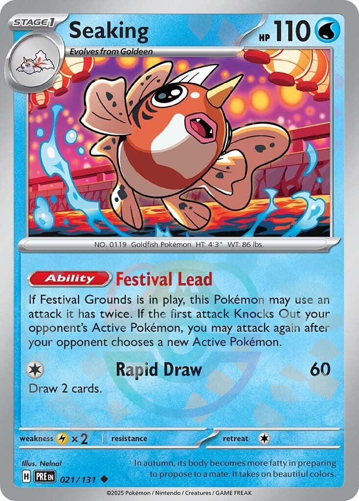 Seaking (021/131) (Master Ball Pattern) [Scarlet & Violet: Prismatic Evolutions] | Gear Gaming Fayetteville