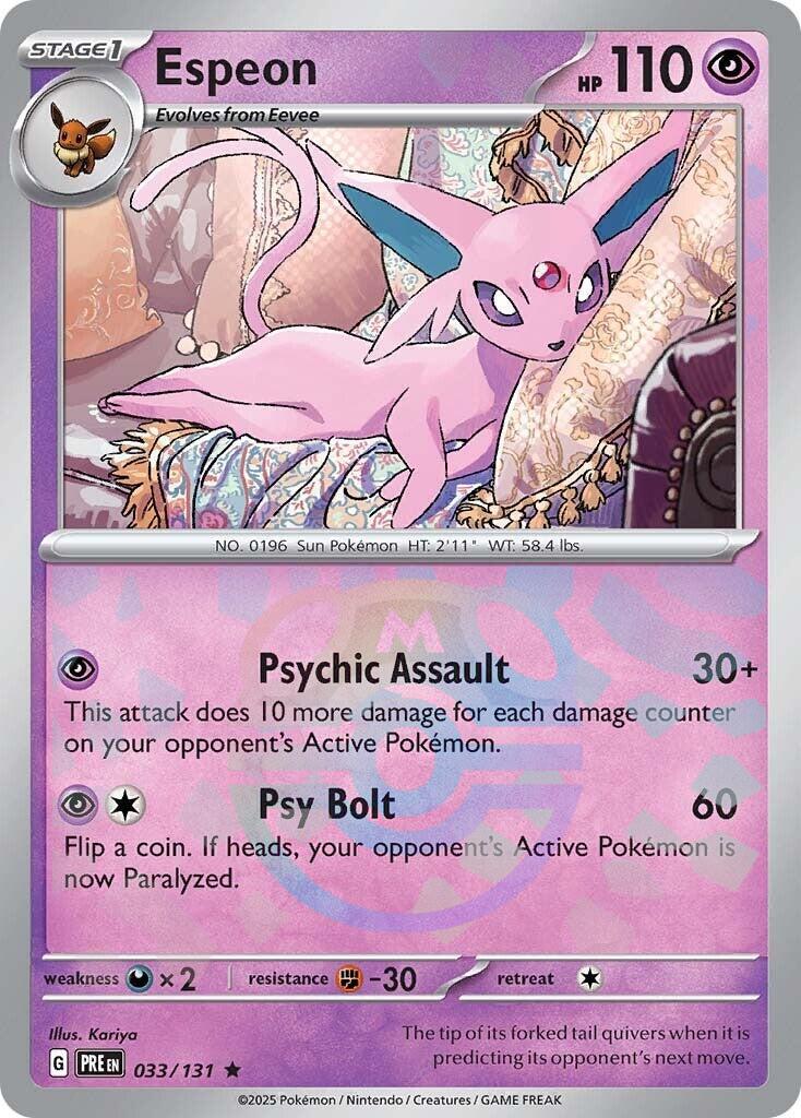 Espeon (033/131) (Master Ball Pattern) [Scarlet & Violet: Prismatic Evolutions] | Gear Gaming Fayetteville