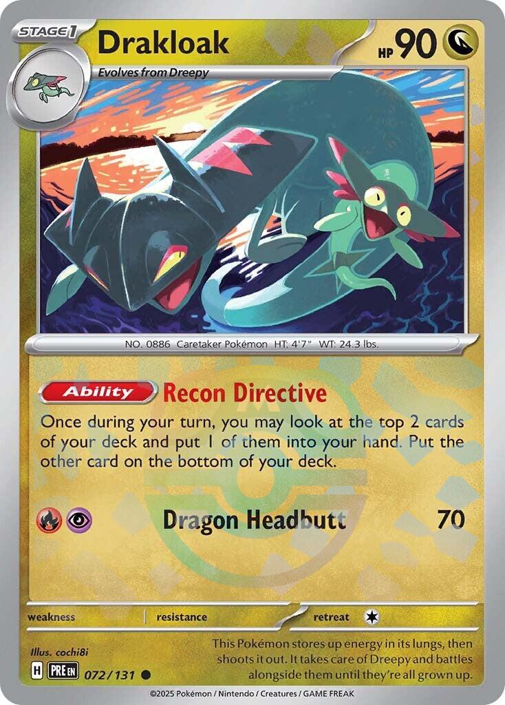 Drakloak (072/131) (Master Ball Pattern) [Scarlet & Violet: Prismatic Evolutions] | Gear Gaming Fayetteville