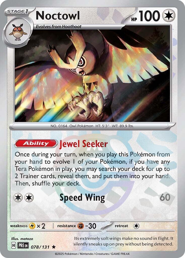 Noctowl (078/131) (Master Ball Pattern) [Scarlet & Violet: Prismatic Evolutions] | Gear Gaming Fayetteville