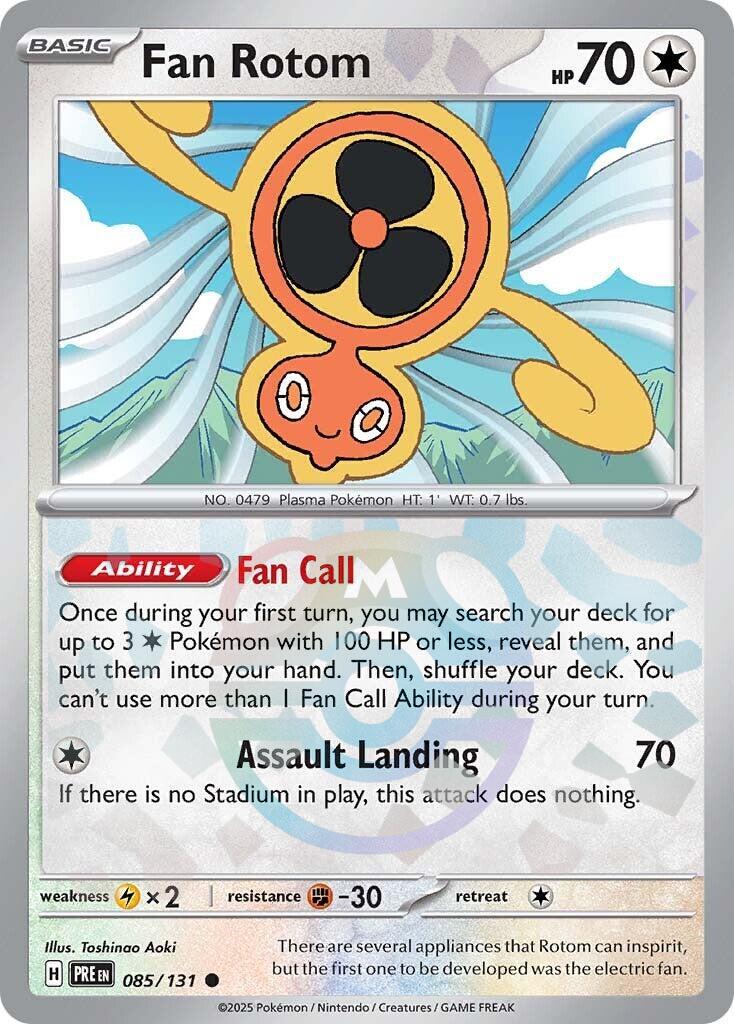 Fan Rotom (085/131) (Master Ball Pattern) [Scarlet & Violet: Prismatic Evolutions] | Gear Gaming Fayetteville