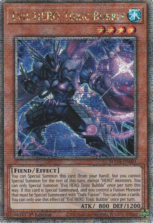 Evil HERO Toxic Bubble (Quarter Century Secret Rare) [SUDA-EN001] Quarter Century Secret Rare | Gear Gaming Fayetteville