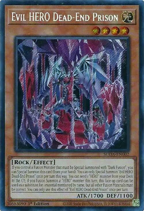 Evil HERO Dead-End Prison [SUDA-EN002] Secret Rare | Gear Gaming Fayetteville