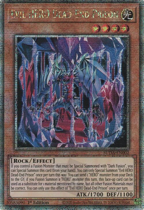 Evil HERO Dead-End Prison (Quarter Century Secret Rare) [SUDA-EN002] Quarter Century Secret Rare | Gear Gaming Fayetteville