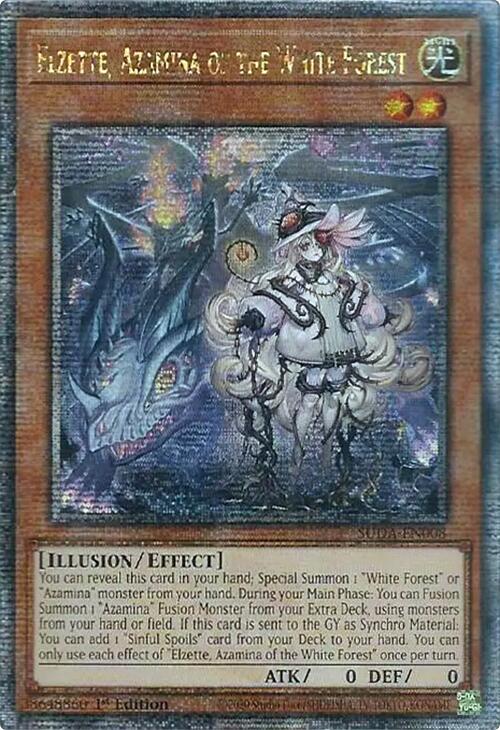 Elzette, Azamina of the White Forest (Quarter Century Secret Rare) [SUDA-EN008] Quarter Century Secret Rare | Gear Gaming Fayetteville