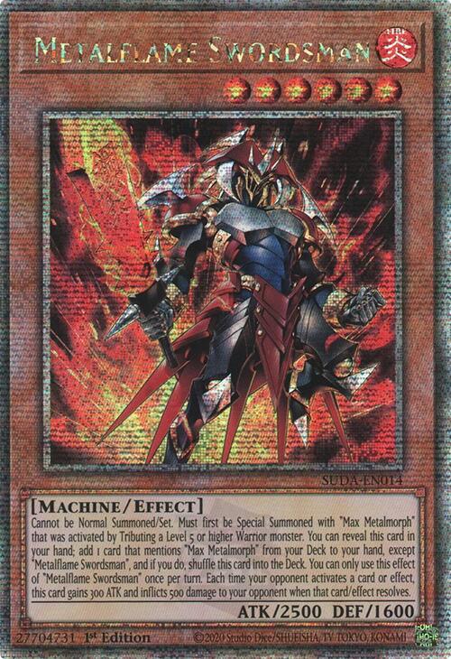 Metalflame Swordsman (Quarter Century Secret Rare) [SUDA-EN014] Quarter Century Secret Rare | Gear Gaming Fayetteville