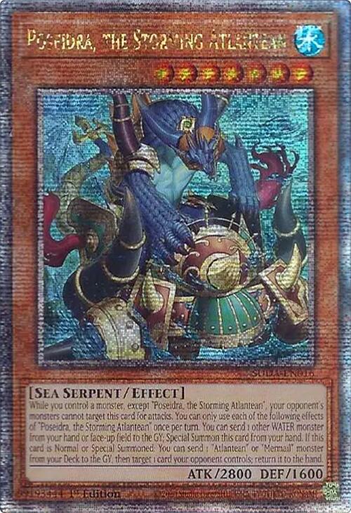 Poseidra, the Storming Atlantean (Quarter Century Secret Rare) [SUDA-EN016] Quarter Century Secret Rare | Gear Gaming Fayetteville