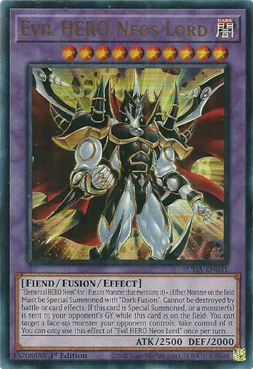 Evil HERO Neos Lord [SUDA-EN031] Ultra Rare | Gear Gaming Fayetteville