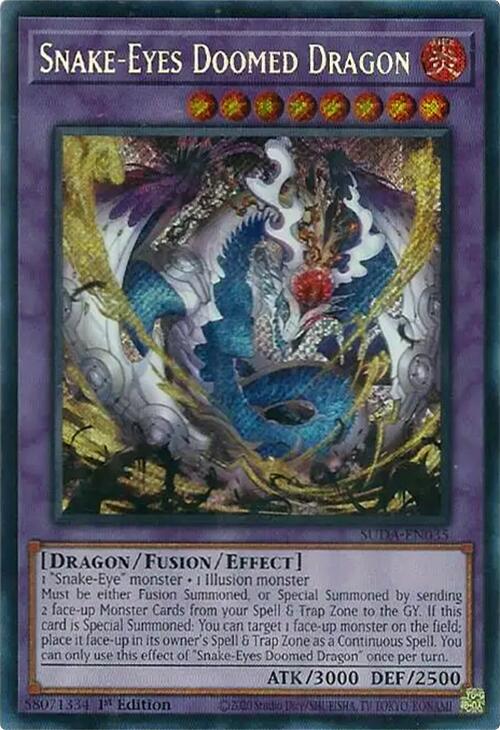 Snake-Eyes Doomed Dragon [SUDA-EN035] Secret Rare | Gear Gaming Fayetteville