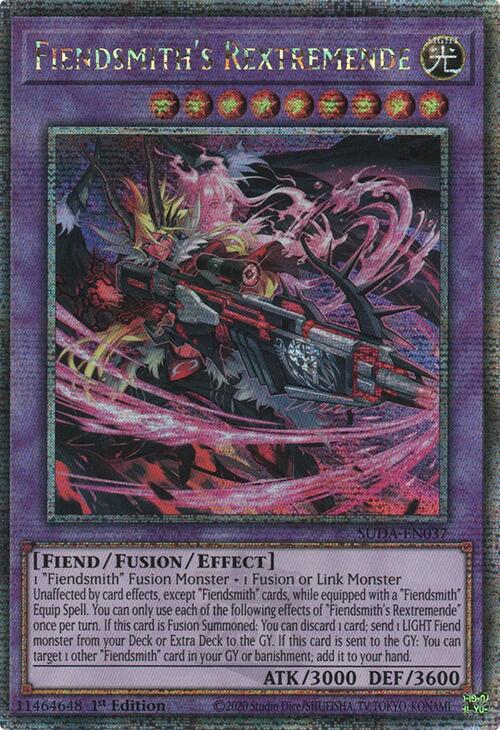 Fiendsmith's Rextremende (Quarter Century Secret Rare) [SUDA-EN037] Quarter Century Secret Rare | Gear Gaming Fayetteville
