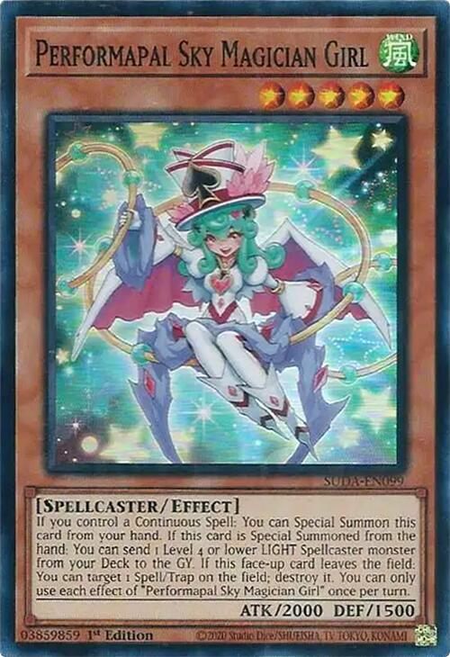 Performapal Sky Magician Girl [SUDA-EN099] Super Rare | Gear Gaming Fayetteville