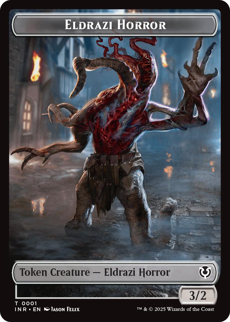 Eldrazi Horror // Human Soldier (0003) Double-Sided Token [Innistrad Remastered Tokens] | Gear Gaming Fayetteville