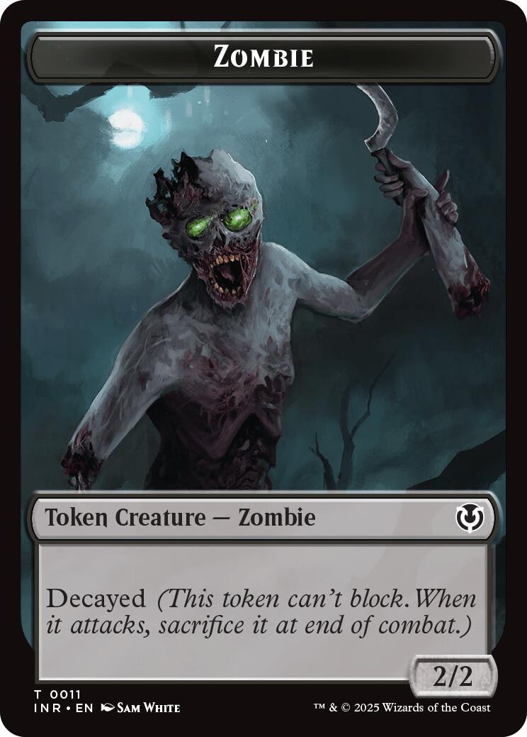 Zombie (0011) // Zombie (0012) Double-Sided Token [Innistrad Remastered Tokens] | Gear Gaming Fayetteville