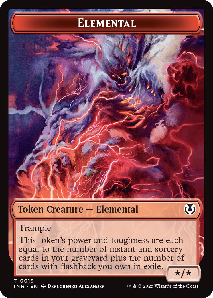 Elemental // Human (0014) Double-Sided Token [Innistrad Remastered Tokens] | Gear Gaming Fayetteville