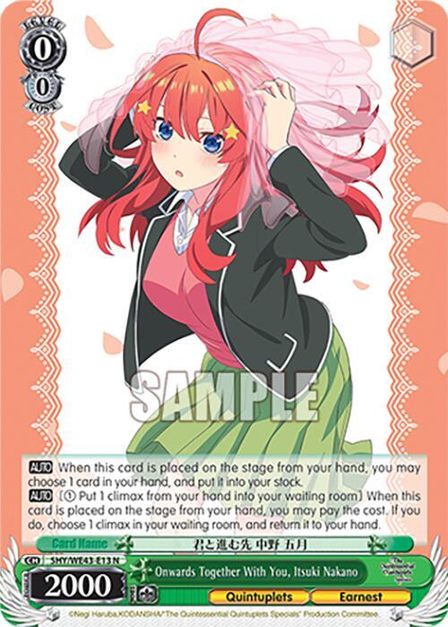 Onwards Together With You, Itsuki Nakano - [The Quintessential Quintuplets Specials Premium Booster] | Gear Gaming Fayetteville