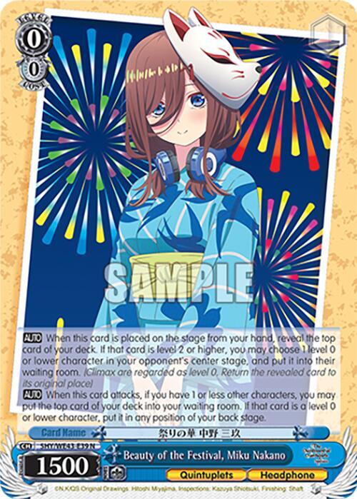 Beauty of the Festival, Miku Nakano - [The Quintessential Quintuplets Specials Premium Booster] | Gear Gaming Fayetteville