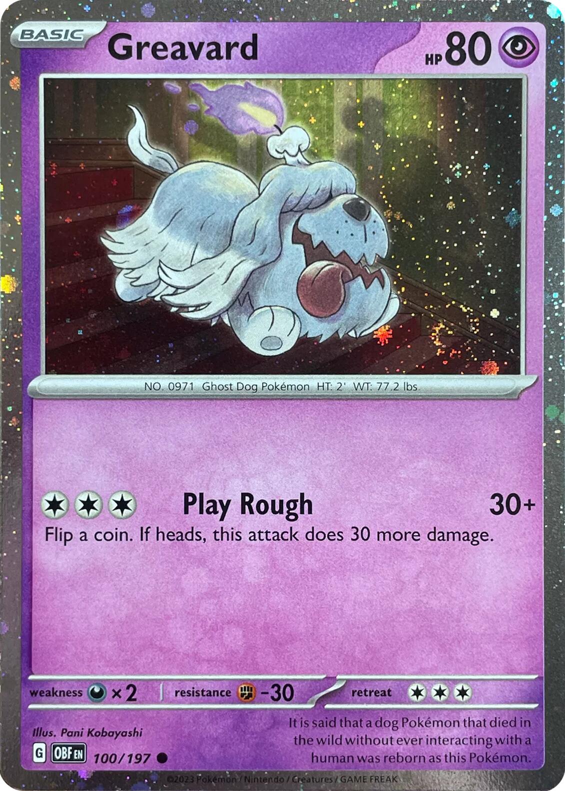 Greavard (100/197) (Cosmos Holo) (Deck Exclusive) [Scarlet & Violet: Obsidian Flames] | Gear Gaming Fayetteville